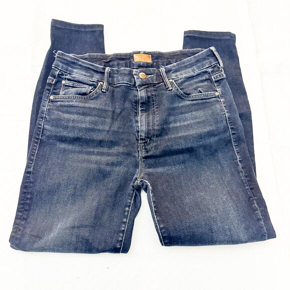 Mother High Waisted Looker Coffee, Tea or Me Dark Wash Denim Jeans Size 29 - Picture 4 of 9